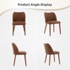 COZONY Linen Dining Chairs Set of 2, Upholstered Fabric Side Chairs with Wing Backrest, Thick Cushions & Wood Legs for Dining Room, Living Room - 3 of 4