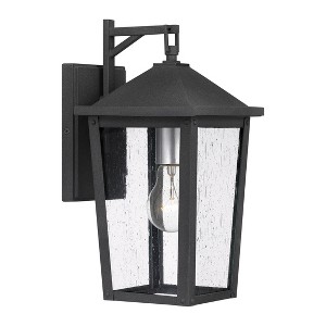 Stoneleigh 1-Light Mottled Black Outdoor Wall Lantern - 1 of 4
