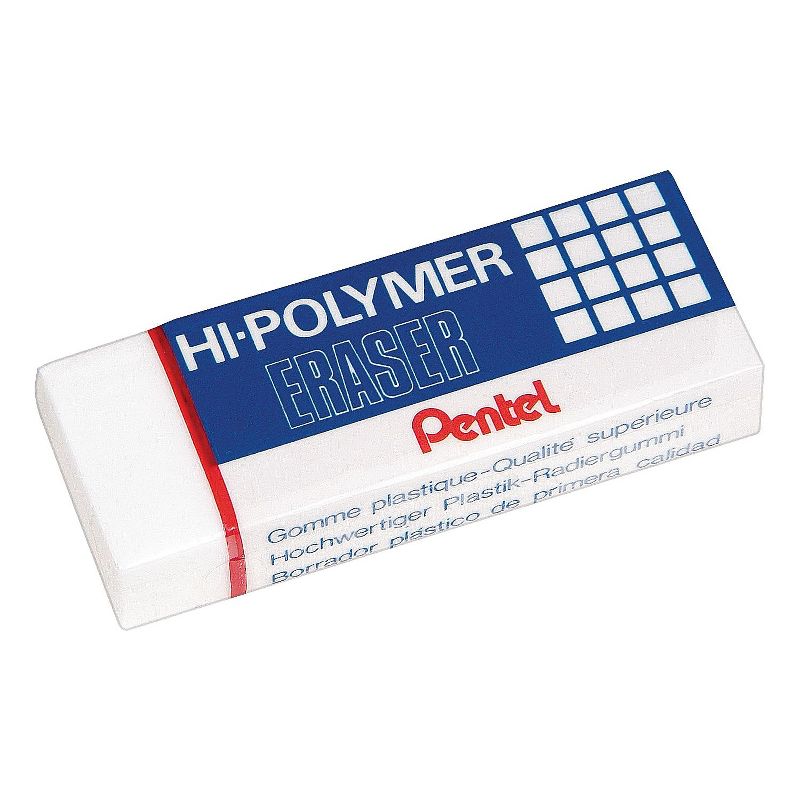 Pentel Hi-Polymer Block Eraser White 3/Pack ZEH10BP3K6, 2 of 4