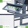 Garvee 54''Rabbit Hutch-Two Floors Wooden Cage, Wooden Pet House Cage with Run, Pull Out Tray - 4 of 4