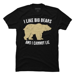 Adult Design By Humans I Like Big Bears And I Cannot Lie Bear Silhouette By Wholesome T-Shirt - 1 of 2