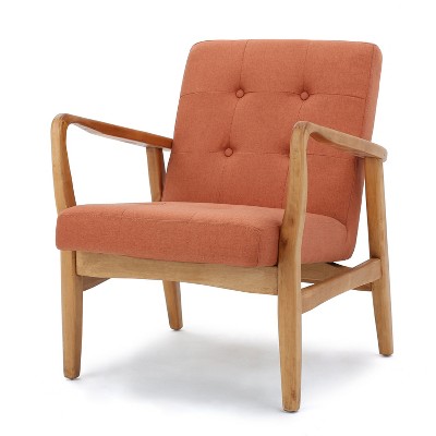 NicBex Accent Chair Mid-Century Upholstered Button Tufted Armchair with Metal Frame Cozy Single Sofa Chair for Bedroom,Living Room