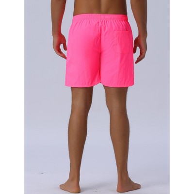 INSPIRE CHIC Men's Summer Colorful Elastic Waist Drawstring Surfing Board Shorts Pink 30 — фото 3