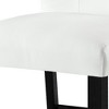 Acme Furniture 19" Hussein Dining Chair White PU & Black Finish : Sleek Curved Back, 22" Seat Height - 3 of 4