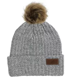 Arctic Gear Child Winter Hat Cotton Cuff with Pom Concept Grey Blend with Shepard Pom