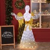 Angel Sar 4.5FT Pre-lit Christmas Angel Decoration, 200 LED Weatherproof Outdoor Angel with Wings, Lighted Yard Ornament with Ground Stakes - 2 of 4