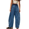 Clearlove Womens Baggy Wide Leg Pants Casual Trousers Lounge Pants Drawstring Barrel Sweatpants with Pockets - 2 of 4
