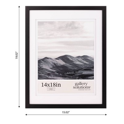 Black Wood 14x18 Wall Frame with Double Mat