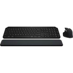 Logitech - MX Keys S Combo Advanced Full-size Wireless Scissor Keyboard and Mouse Bundle with Palm-rest - Black - 1 of 4