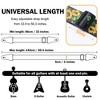 Unique Bargains Faux Leather End Flower Print Electric Guitar Shoulder Strap with String - 4 of 4