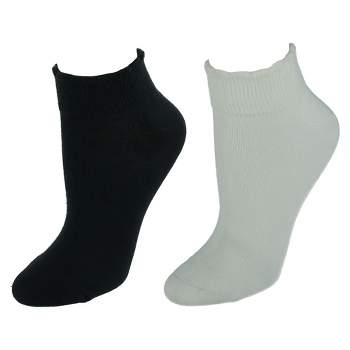 Dr Scholls Women's American Collection Scallop Top Low Cut Socks 2 Pair