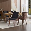 NicBex Vintage Neutrally Toned Thickened Upholstered Dining Chairs Set of 2 with Bronze Nail Head,Modern Style Accent Chairs,Living Room Chairs - 3 of 4