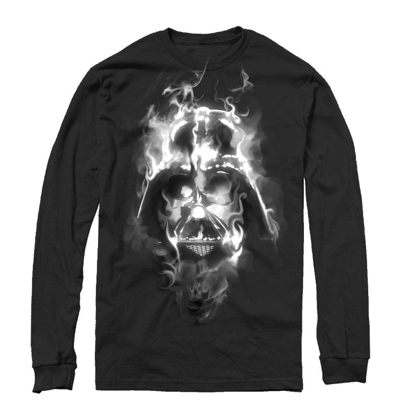 Men's Star Wars Darth Vader Smoke Long Sleeve Shirt, 1 of 4