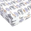 Hudson Baby Infant Girl Cotton Changing Pad Cover, Pink Safari, One Size - 3 of 3