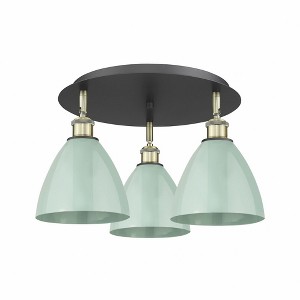 Ballston Dome - 3 Light Flush Mount In Industrial Style-10 Inches Tall and 19.25 Inches Wide - 1 of 1