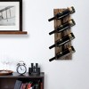 Twine Rustic Country Wood and Metal Wine Rack, Set of 1, Wall Mounted Wine Rack, Wine Storage, Wood and Wrought Iron, 8" x 23.15" - 4 of 4