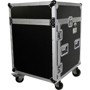 ProX T-12MRSS 12U Rack and 10U Top Mixer DJ Combo ATA Flight Road Case Black - 1 of 3