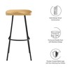 Modway Concord Backless Bar Stools – Set of 2 Solid Wood 29" Tall Stools with Tapered Legs, Modern Rustic Style - 2 of 4