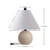 JONATHAN Y Liza Modern Minimalist Travertine Globe LED Table Lamp - 4 of 4