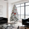 TinyhomieFestive Christmas Decor Artificial Flocked Christmas Tree with Snow Tips,Hinged Xmas Tree - 3 of 4