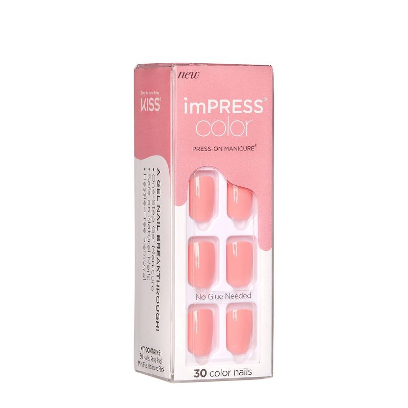 Kiss imPRESS Press-On Manicure Color Fake Nails - Pretty Pink - 3pk/90ct, 5 of 7