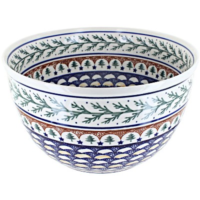 Blue Rose Polish Pottery Stars & Stripes Large Mixing Bowl : Target