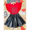 Girls Back To School Vegan Leather Skirt Set - Mia Belle Girls - image 3 of 4