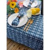 Design Imports  Blue Ikat Outdoor Tablecloth With Zipper 60X84 - 4 of 4