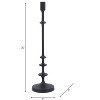 Metal Taper Candle Holder - Tall Decorative Aluminum Pillar Stand for Home, Bedroom & Office - Sturdy Base, Elegant Matte Design - 4 of 4