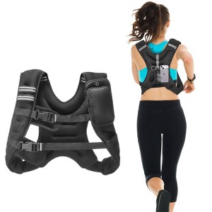 Weighted Vest 12 LB Adjustable Fitness Vest with Reflective Strips - 1 of 4