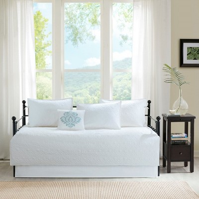 6 Pcs Elegant Reversible Daybed Set, Classic Stitch Pattern Rich Depth and Texture Bedding Set, All Season Home Textile fits Lux Bedroom Decor