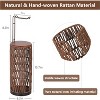 VYNXARIA Freestanding Toilet Paper Holder with Storage,Handmade Woven Toilet Paper Roll Holder Stand,Rattan Sturdy Bathroom Decor Farmhouse,Coffee - 4 of 4