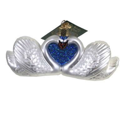 Old World Christmas 2.25" Swans In Love Devotion Romance  -  Tree Ornaments