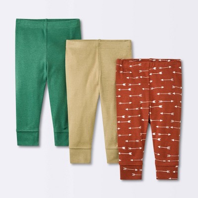 Image of Baby Boys' 3pk Outdoor Explorer Pull-On Pants - Cloud Island™ Tan Newborn