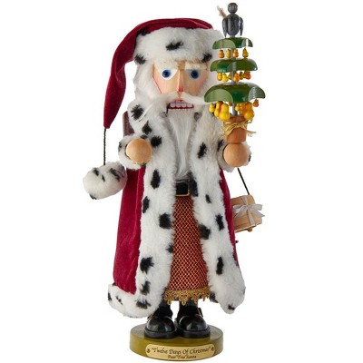 Kurt Adler 17.5" Limited Edition Steinbach Twelve Days of Christmas Musical Pear Tree Santa Nutcracker