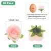 Unique Bargains Silk Plastic Small Faux Rose Artificial Flower Heads 1.2 inch - 3 of 4