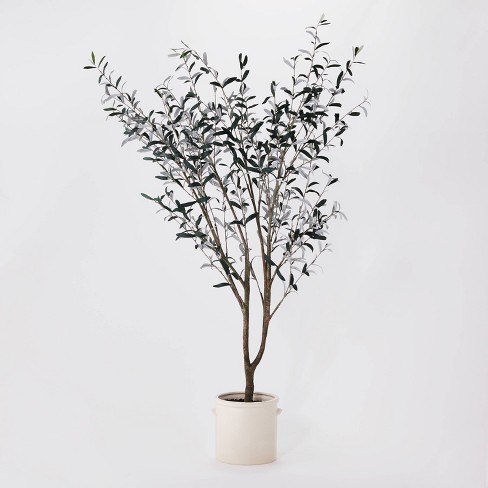 76.5x 30 Artificial Olive Tree In Ceramic Pot - Threshold™ Designed With  Studio Mcgee : Target