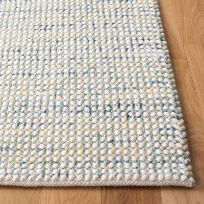 Ivory Hand-Knotted Wool Rectangular 4' x 6' Area Rug
