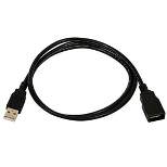 Monoprice USB 2.0 Extension Cable - 3 Feet - Black | Type-A Male to USB Type-A Female, 28/24AWG, Gold Plated Connectors