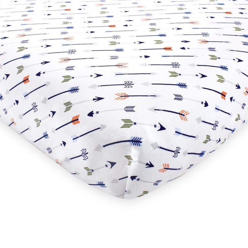 Hudson Baby Infant Boy Cotton Fitted Crib Sheets, Foxes, One Size, 3 of 5