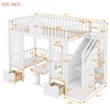 Bunk Bed with 2 Drawers and Storage Stairs, Loft Bed with Desk and Seat Can Be Turned Into Bunk Bed - 2 of 4