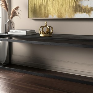 Decorative Crown Figurine Metal Fleur-de-Lis Design 7" Gold Finish Home Office Living Room Decor - 1 of 4