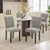 Dining Chairs Set of 2 Upholstered Fabric Kitchen Chairs with Nailhead Trim Comfortable Dining Chairs - 4 of 4