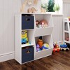 RiverRidge Kids' Playroom Toy Organizer and Bookcase with 3 Cubbies and 2 Veggie Storage Bins with 2 Fabric Bins - 2 of 4