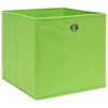 vidaXL Storage Boxes 4 pcs Green 12.6"x12.6"x12.6" Fabric - 2 of 4
