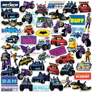 Batwheels 50ct Vinyl Large Deluxe Stickers Variety Pack - 1 of 4