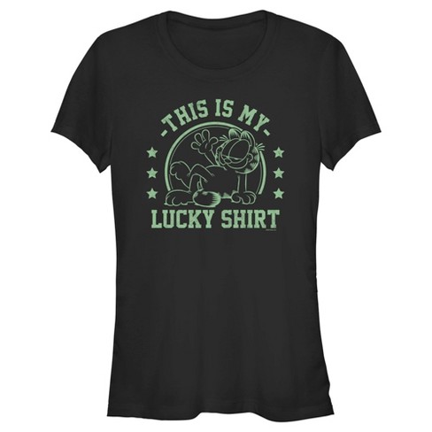 Juniors Womens Garfield St. Patrick's Day This is my Lucky Shirt T-Shirt - image 1 of 4