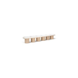 Meridian Furniture,Pavilion Boucle Fabric Bench - 1 of 4