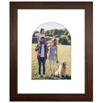 Americanflat 8" x 10" Picture Frame with Mat - Arch, Oval & Wavy Designs - Stylish Decor for Living Rooms, Dorms, Offices & More