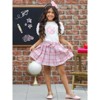 Smarty Apple Puff Sleeve Top & Pleated Plaid Skirt Set Mia Belle Girls - 2 of 4